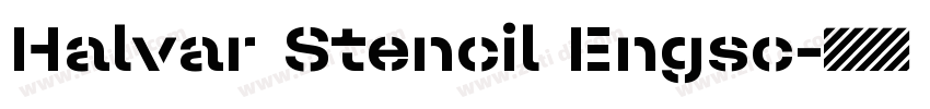 Halvar Stencil Engsc字体转换